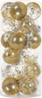 🍾 sparkling champagne christmas balls ornaments: 24 beautiful shatterproof xmas tree decorations for holiday wedding party логотип