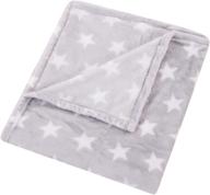 cozy up with the hyseas flannel fleece star throw blanket grey - stylish & luxurious microfiber blanket for ultimate comfort - perfect for couch, bed, chair, and sofa - all seasons lightweight - 50x60 inch logo