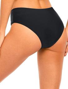 img 2 attached to 🩱 Hilor Women's High Waisted Bikini Bottoms - Solid Swimsuits Swim Briefs: Classic Tankini Bottom Swim Shorts