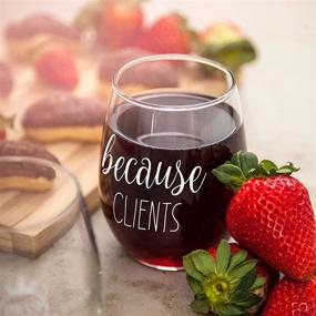 img 2 attached to Funny Stemless Wine Glass for Clients - Unique Gift Idea for Hairdresser, Makeup Artist, Nail Tech, Lawyer, Realtor, and Real Estate Agents - Perfect Birthday and Christmas Gifts for Men or Women