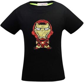 img 3 attached to Sequin T Shirt Cotton Sleeve Spiderman