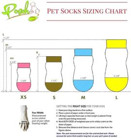 img 1 attached to 🐾 Indoor Paw Protectors - Posch Anti-Slip Knit Socks for Pets with Traction Soles, Slip-On Slipper Socks