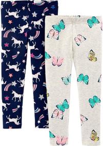 img 1 attached to 👖 Cute and Comfy: Carter's Girls' 2-Pack Leggings – Perfect for Playtime and Beyond!