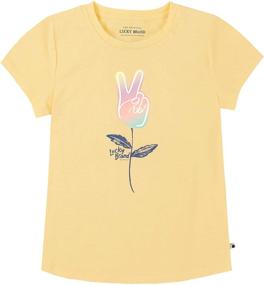 img 1 attached to Lucky Brand Girls Graphic Medium Girls' Clothing in Tops, Tees & Blouses