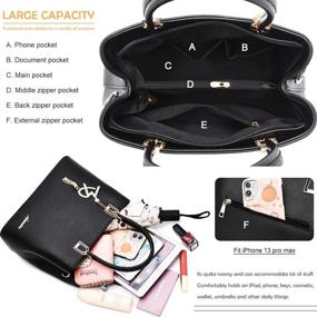 img 1 attached to Womens Handbags Shoulder Designer Satchel Women's Handbags & Wallets in Satchels