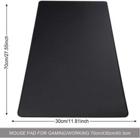 img 3 attached to Jahosin Large Gaming Mouse Pad: Extended [27.5x11.8In] Surface with Stitched Edges - Non-Slip Rubber Base for Gamer/Desktop/Office/Home (70x30 Blackus)