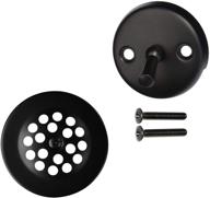 🛀 westbrass r92-62 matte black trip lever tub trim set: 2-hole overflow faceplate for stunning style and functionality logo