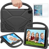 📱 rtobx ipad 6th/5th gen case: kid-friendly, shockproof, lightweight cover + screen protector - black logo