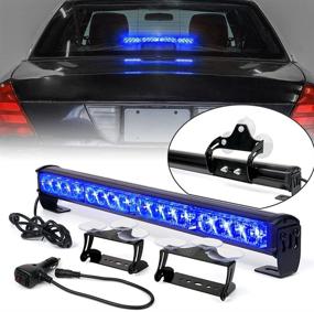 img 4 attached to 🚨 Xprite 18-inch Blue LED Strobe Traffic Advisor Flashing Light Bar for Emergency Vehicles - Front Bumper Grille Safety Warning Lightbar for Police, Volunteers, Trucks, SUVs, UTVs, Cars