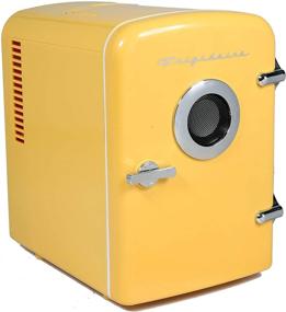 img 1 attached to 🔌 Frigidaire EFMIS151 Mini Portable Compact Personal Fridge Cooler with Built-in Speaker, 4L Capacity, Chills Six 12 oz Cans, 100% Freon-Free & Eco-Friendly, Includes Bonus Car Charger