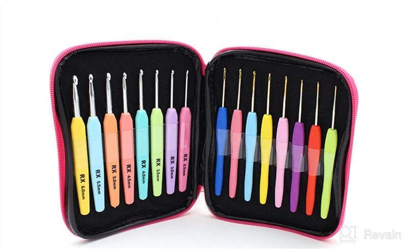img 1 attached to 🧶 BeCraftee Crochet Hooks Kit - Complete 12-Piece Set of Extra-Long Crocheting Needles with Comfortable Rubber Grips in 12 Sizes - Perfect Knitting & Crochet Supplies for Beginners review by Jon Davidson