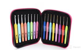 img 5 attached to 🧶 BeCraftee Crochet Hooks Kit - Complete 12-Piece Set of Extra-Long Crocheting Needles with Comfortable Rubber Grips in 12 Sizes - Perfect Knitting & Crochet Supplies for Beginners