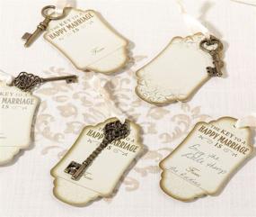 img 2 attached to 🔑 Lillian Rose Vintage Key Tags Guest Book Alternative in Bronze