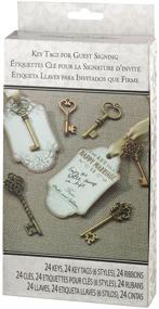 img 1 attached to 🔑 Lillian Rose Vintage Key Tags Guest Book Alternative in Bronze