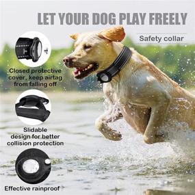 img 3 attached to 🐶 Secure and Stylish Reflective Airtag Dog Collar: FEEYAR Padded Apple Air Tag Dog Collar with Airtag Holder Case, Ideal for Small, Medium & Large Dogs