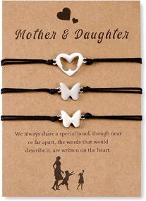 img 4 attached to 🦋 GBTBYS Mother Daughter Bracelets Set - Butterfly Bracelet for Daughters, Mommy and Me - Perfect Gift from Mom or Sisters