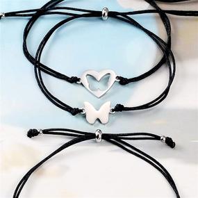 img 1 attached to 🦋 GBTBYS Mother Daughter Bracelets Set - Butterfly Bracelet for Daughters, Mommy and Me - Perfect Gift from Mom or Sisters