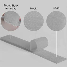 img 2 attached to 🏭 Industrial Strength Adhesive Mounting Tape - Sticky Back Strips for House, Workshop, Garage (Gray, 12 Pairs 1x7 Inch)