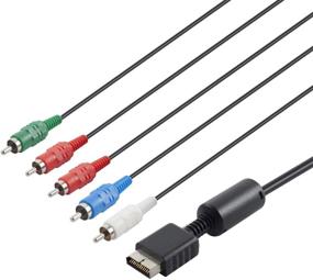 img 1 attached to 🔌 TENINYU 6 Feet High Resolution HDTV Component AV Cable - Compatible with Playstation 3 PS3 and Playstation 2 PS2 Gaming Console - RCA Audio Video Cable in Black