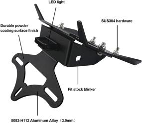 img 2 attached to 🏍️ Комплект заднего фонаря и кронштейна для номерного знака с уменьшением заднего крыла для мотоцикла MSX125 2017-2020 с LED-освещением
