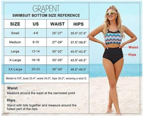 img 1 attached to GRAPENT Women's High-Waisted Tankini Swimsuit for Women's Clothing in Swimsuits & Cover Ups