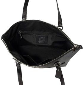 img 2 attached to Premium Coach Leather Gallery Shoulder Tote Purse - #F79608 - Black, Medium: A Timeless Statement of Style