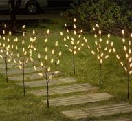 🌿 vanthylit lighted 3pk twig branches - clear leaf 30'' 60led lights - waterproof brown willow branch lights for outdoor and indoor decor - pathway lighting with adapter logo
