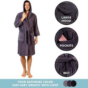 img 2 attached to Premium Dark Gray Men's XXXL Bathrobe - Ultimate Comfort and Style