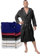 premium dark gray men's xxxl bathrobe - ultimate comfort and style logo