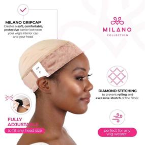 img 2 attached to 🧢 GripCap by Milano Collection: The Ultimate Tan WiGrip Comfort Band and Wig Cap Combo