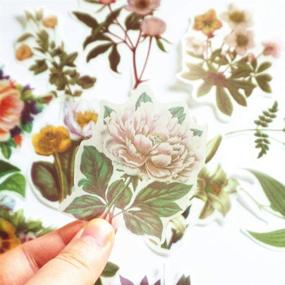 img 2 attached to 🌸 Colorful Flower Sticker Set for DIY Crafts and Journaling - 120Pcs with 60 Unique Designs (2Pcs Each)