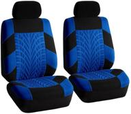 fh group fb071102 travel master seat covers (blue) front set – universal fit for cars trucks and suvs logo