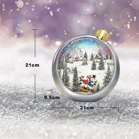 img 1 attached to 🎄 Musical Christmas Snow Globe Lantern with Lighted Xmas Tree Snowman - Glittering Battery Operated & USB Powered Decoration Gift for Kids