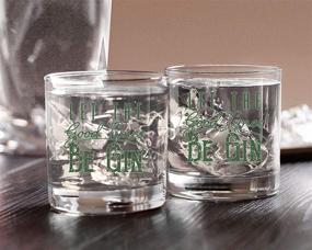 img 1 attached to 🍸 Unique Let the Good Times Be Gin Glass - Funny Lowball Glasses for Him or Her - Unforgettable Birthday Gift for Friends, Family & Spouses - 11 oz Rocks Bar Cups