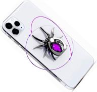 📱 etry подставка для пальца на телефоне с кольцом: роскошный дизайн spider diamond с вращением на 360 градусов и надежным захватом - совместима со всеми смартфонами и планшетами. логотип