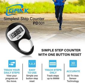 img 3 attached to 🚶 Efficient iGANK Simple Walking Pedometer 3D Step Counter: Ideal for Men, Women, and Kids