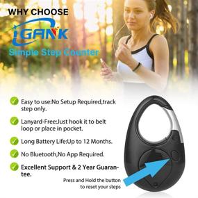img 2 attached to 🚶 Efficient iGANK Simple Walking Pedometer 3D Step Counter: Ideal for Men, Women, and Kids