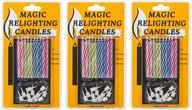 🎂 wanj 30 pcs magic relighting birthday candles: novelty trick candles for birthday party, fool's day, and christmas celebration fun logo