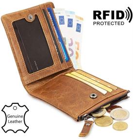 img 3 attached to 🔒 Secure and Stylish BLUZELLE Genuine Leather Blocker Wallet: Protect Your Valuables in Style