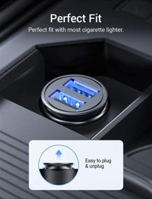 img 2 attached to 🚗 AINOPE [2-Packs] All Metal Mini Car Charger Adapter: 4.8A Flush Fit for iPhone, iPad, Galaxy - Black