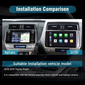 img 3 attached to 🚘 SYGAV Android 10 Toyota Prado Car Stereo Radio with Carplay, Android Auto, Touch Screen, GPS Navigation, Video Player