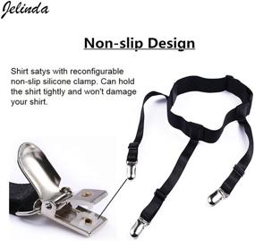 img 1 attached to 👔 Non-Slip Locking Clamps for Jelinda Dress Shirts - Men's Clothing