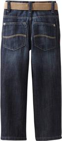 img 1 attached to 👖 Boys' Slim Straight Leg Jean with Belted Dungarees