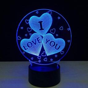 img 4 attached to ❤️ LEDMOMO 3D I Love You Heart Night Light: Touch & Remote Control, 7 Color Changing Illusion Lamp for Home Decor & Valentine's Gift - Kids, Girls, and Nursery Bedroom