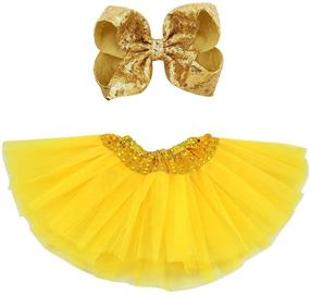 img 4 attached to 💃 BGFKS Layered Sequins Hairbow for Girls: Clothing, Skirts, and Skorts