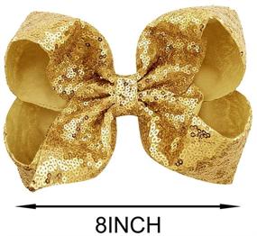 img 3 attached to 💃 BGFKS Layered Sequins Hairbow for Girls: Clothing, Skirts, and Skorts