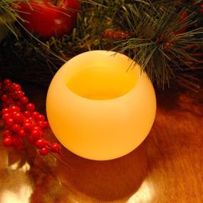 img 1 attached to 🕯️ Lumabase 93902 Cream 4-Inch Round Wax LED Battery Operated Candle