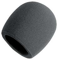 🎤 black on-stage foam ball microphone windscreen logo