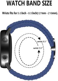 img 1 attached to Soft Adjustable Braided Sport Band for Samsung Galaxy Watch Galaxy Watch 3 41mm/Galaxy Watch Active 2 40mm 44mm/Samsung Watch 4 42mm 46mm Classic - Band4u