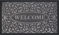 🚪 premium extra durable door mat - welcome mats for front door with non-slip rubber - waterproof & easy to clean - ideal for home entrance, garage, patio logo